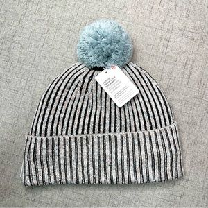 Lululemon Fleece Lined Knit Pom Pom Beanie Winter Hat NWT